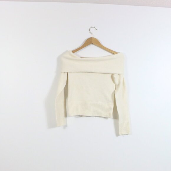 *Dynamite Heavenlyarn™ Off Shoulder Yarn Cream Sweater - Picture 5 of 8